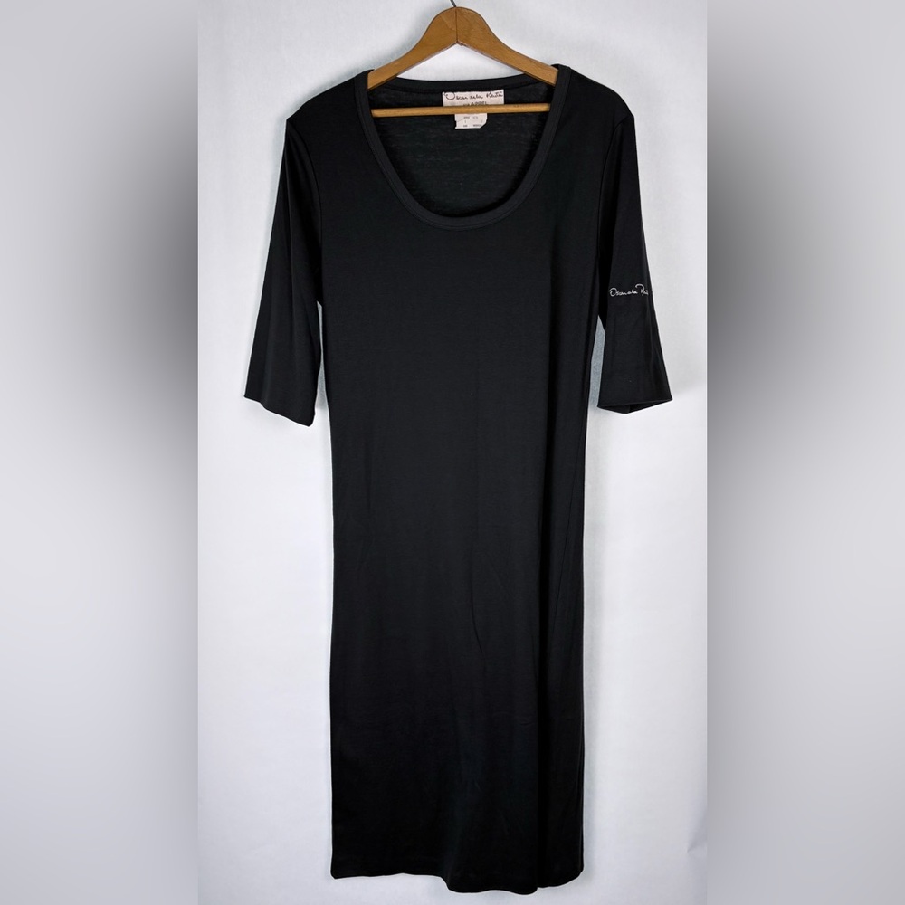 Vintage Oscar de la Renta for Appel Black Sleep Dress Size Medium 8 - 10
